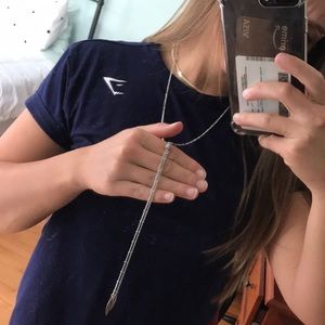 New York company silver necklace